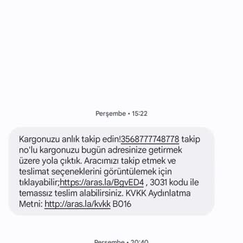 Aras Kargo Dağıtıma Çıkarmadan Paketim İade Edildi