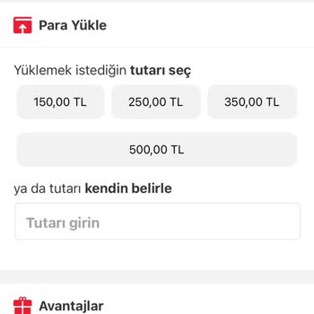 Tıkla Gelsin Uygulaması Cüzdanda Para Yüklenmeme Sorunu