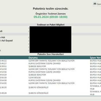 UPS Kargomu Getirmeyip Bekletiyor.