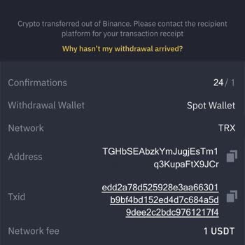 Binance Yurt Dışından Yapılan USDT Transferi Hakkında