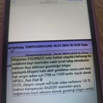 Vodafone'un Hattımı İhya Etmemesi