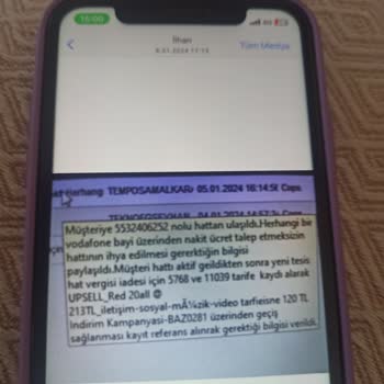 Vodafone'un Hattımı İhya Etmemesi