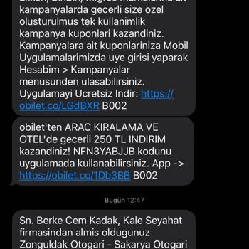 Obilet Para İadesi İstiyorum