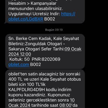 Obilet Para İadesi İstiyorum