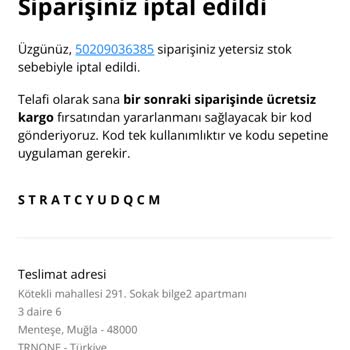 Stradivarius 4 Gün Sonra Siparişi İptal Etmek