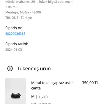 Stradivarius 4 Gün Sonra Siparişi İptal Etmek