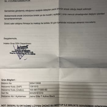 Jabra Garanti Kapsamındaki Ürünün Mağduriyeti