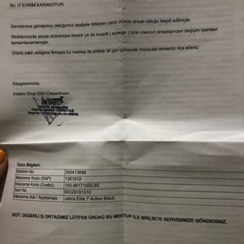 Jabra Garanti Kapsamındaki Ürünün Mağduriyeti
