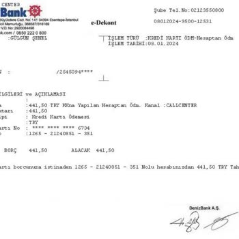 Denizbank Kredi Kartı Aidat Şikayet