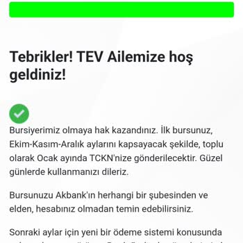 Tev Burs Ödemesi