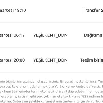 Yurtiçi Kargo Yeşilkent Ddn Kargom Teslim Edilmedi
