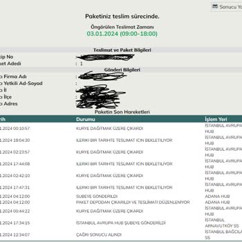 UPS Türkiye Kargo Teslimatı Hüsranı