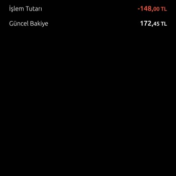 Yapı Kredi Bankası 148 TL. Yky Hesabına Aktarma
