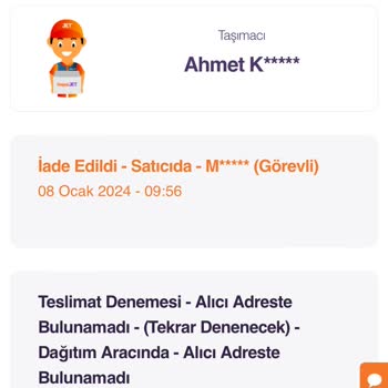 Hepsijet Kargomu Teslim Etmeden İade Etti
