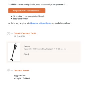 Trendyol'dan Alışveriş Şikayet