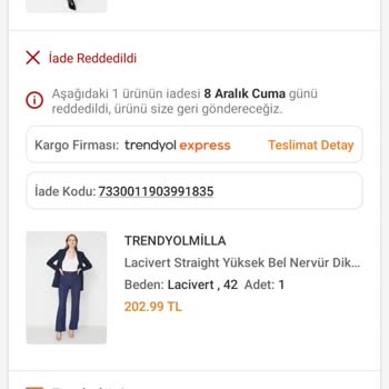 Trendyol Ürün İade Mağduriyeti