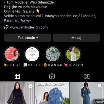 Vanilin Design Sahte Butik Hesabı