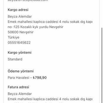 Vanilin Design Aldığım Ürünler Gelmedi