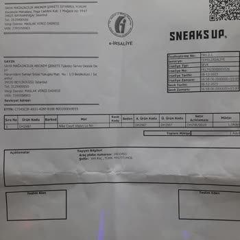 Sneaks Up Ayakkabı Değişimi Ve Müşteri Hizmetleri Şikayeti