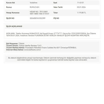 Vodafone Fazla Para Kesimi