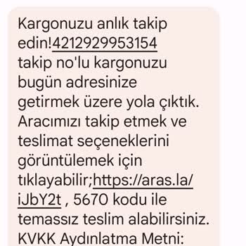 Aras Kargo Adres Hatalı Ama Aramak Yok