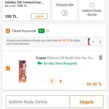 Trendyol Kupon Alt Limiti Değişti