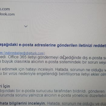 Maillerimin İndirimbelge@digiturk.com.tr Adresine Ulaşamaması