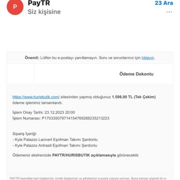 Huriş Butik Aldığım Ürünlerimi Göndermiyorlar