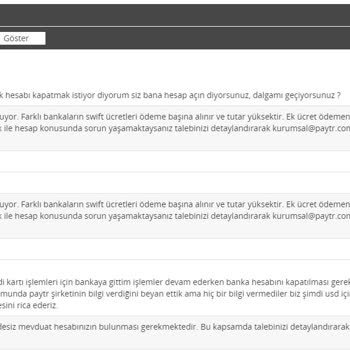 Akbank USD Hesabınız Kapatılırsa Paytr Size Ödeme Yapmaz!
