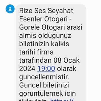 Rize Ses Turizm Otobüs Bileti Değişikliği Ve Yaşanan Mağduriyet