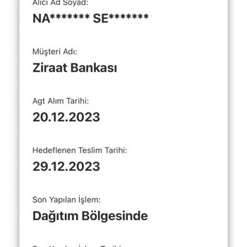 AGT Kurye (aynigunteslim.com) Kart Teslim Edilmedi