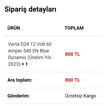 Ercan A*** Varta Akü.