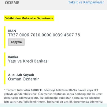 Sahibinden Paramı Aldılar Telefon Gelmedi