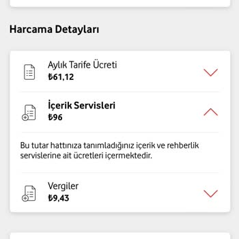 Vodafone 96 TL İade Etmiyor.