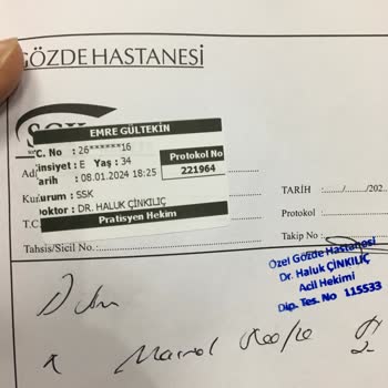 Özel Gözde Hastaneleri Özel Hastanede Doktorun İlaç Yazım Sürecine Dair Şikayet