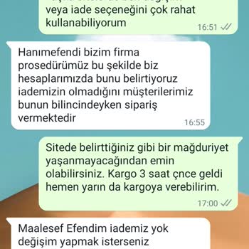 Elfida Moda İade Hakkı Vermiyor