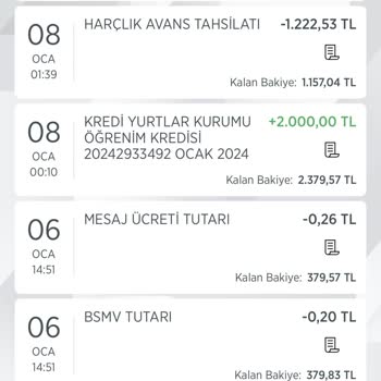 Ziraat Bankası Harçlık Avans Sorunu
