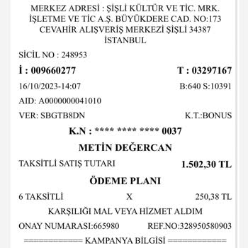 Dagi Değişim Yapılan Beden Hatalı Çıktı.