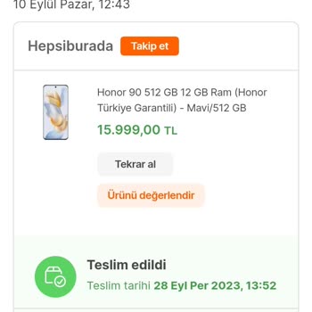 Hepsiburada Satın Almış Olduğum Üründe Ki Hediyenin Gönderilmemesi