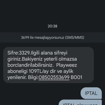 Playweez Otomatik Abonelik Mağduriyeti Ve Çözüm Talebi