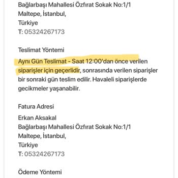 Gürgençler Aynı Gün Teslimat Sorunu