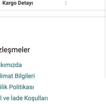 BuharKeyf Gün İçinde Ki Kargo Gönderilmedi!