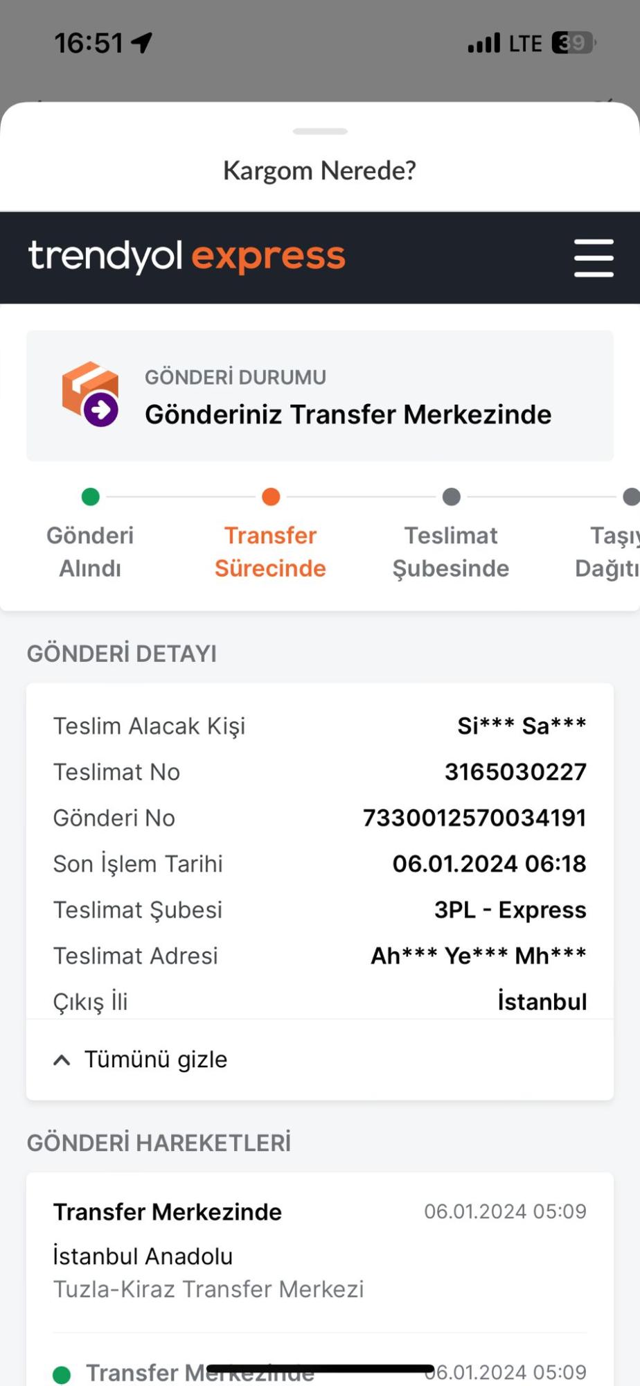 Trendyol express ata şube deals iletişim