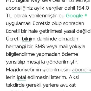 Vodafone Htp Dijital Way Services Sl İptali