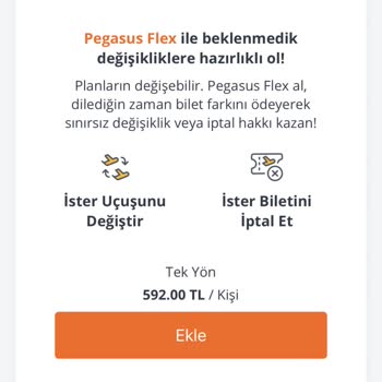 Pegasus Uçak Bileti Fiyat Farklılığı