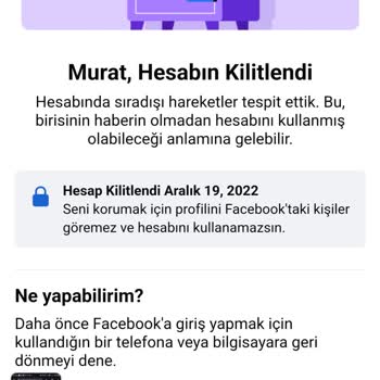 Facebook Hesabım Kilitlendi Ve Açılmamakta