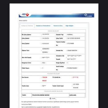 Aras Kargo Kargom Adrese Teslim Edildi Yazıyor Ama Kargom Gelmedi