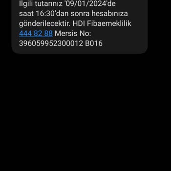 HDI Fibaemeklilik Düzeltilmesini İstiyorum Böyle Başvuru Yapmadım