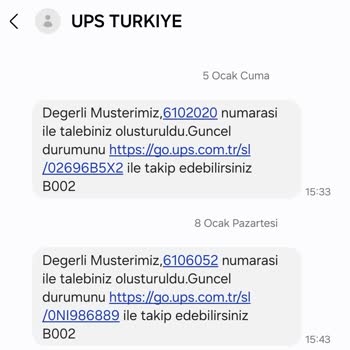 UPS Kargo Kurye Talebi Sorunu