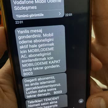Vodafone Faturalı Hat Üzerinden Haksız Alım